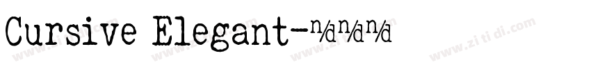 Cursive Elegant字体转换